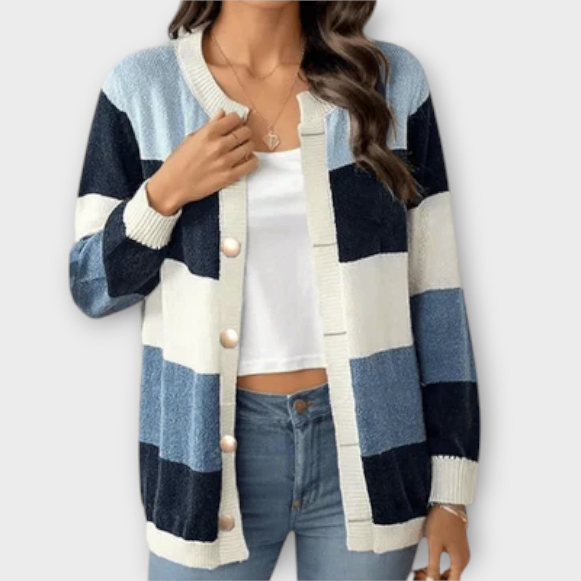 Farveblok Cardigan – Legende stil møder hverdagens komfort