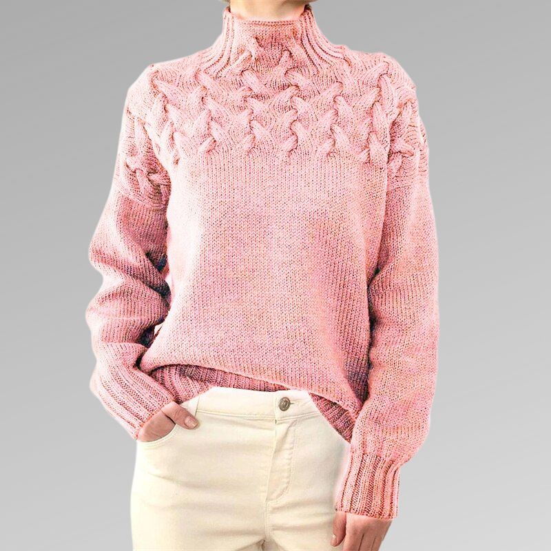 Rullekravepullover med twist-detaljer – Elegant varme med moderne finesse