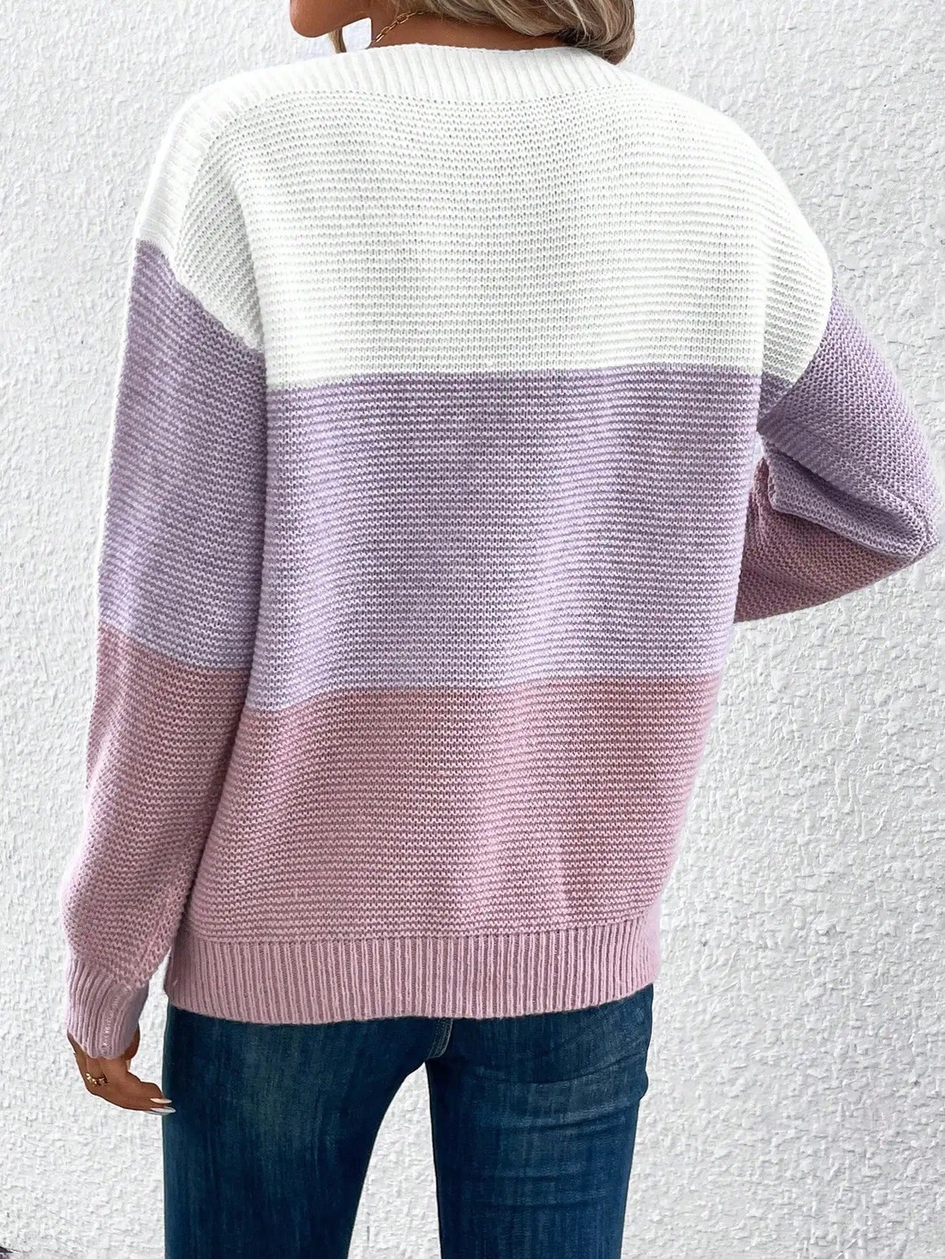 Colorblock-Pullover – Moderne stil med enkel komfort
