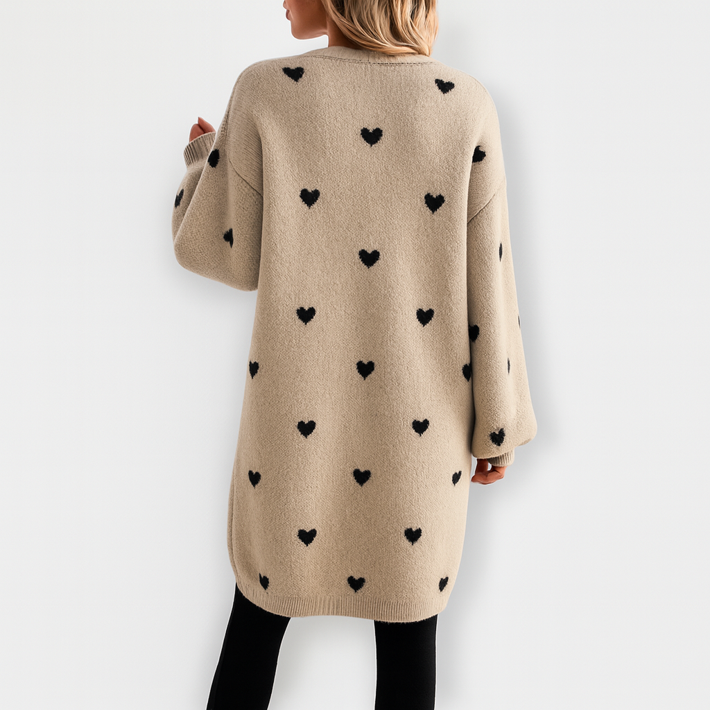 Herzprint Cardigan – Behagelig charme med et legende touch