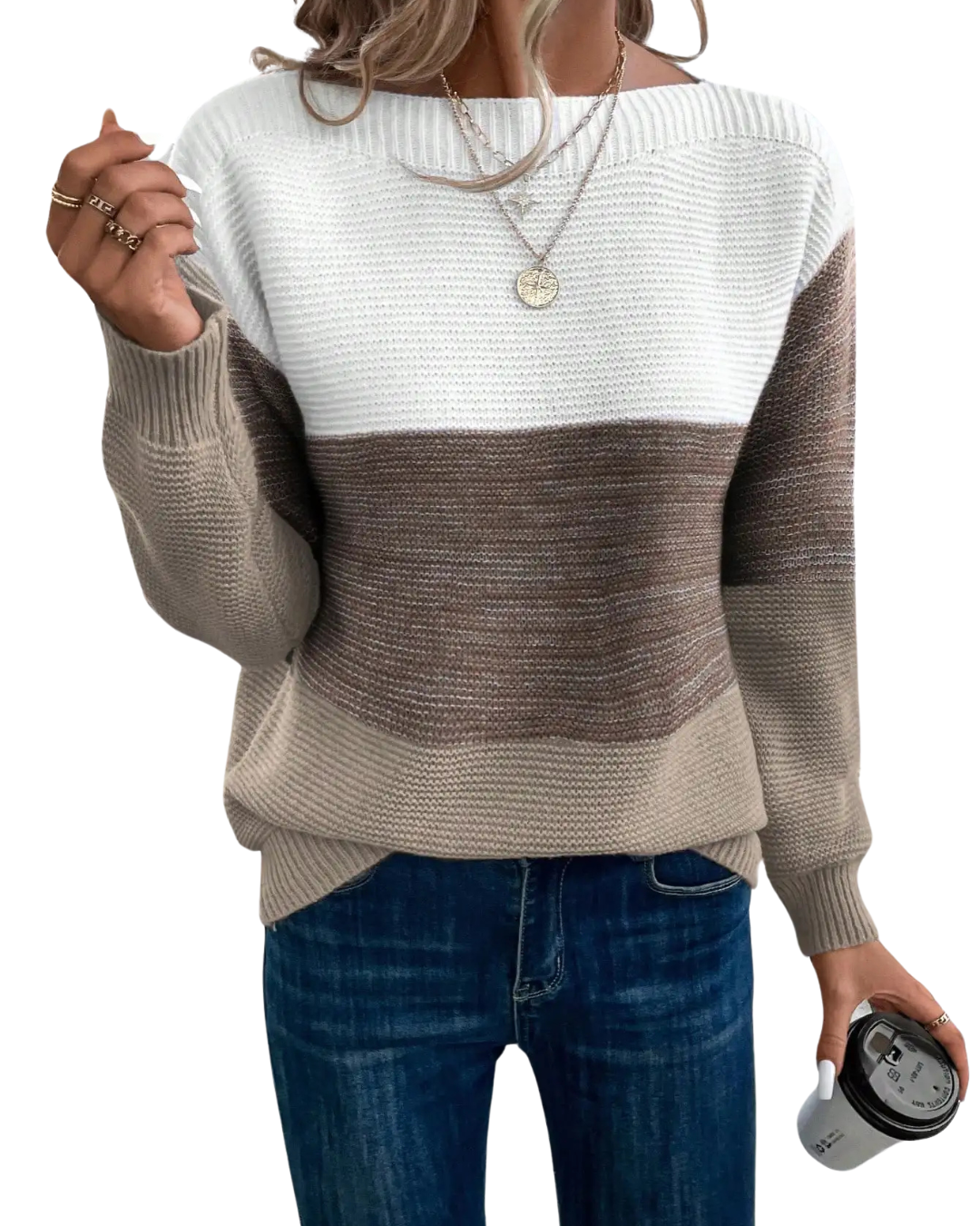 Colorblock-Pullover – Moderne stil med enkel komfort