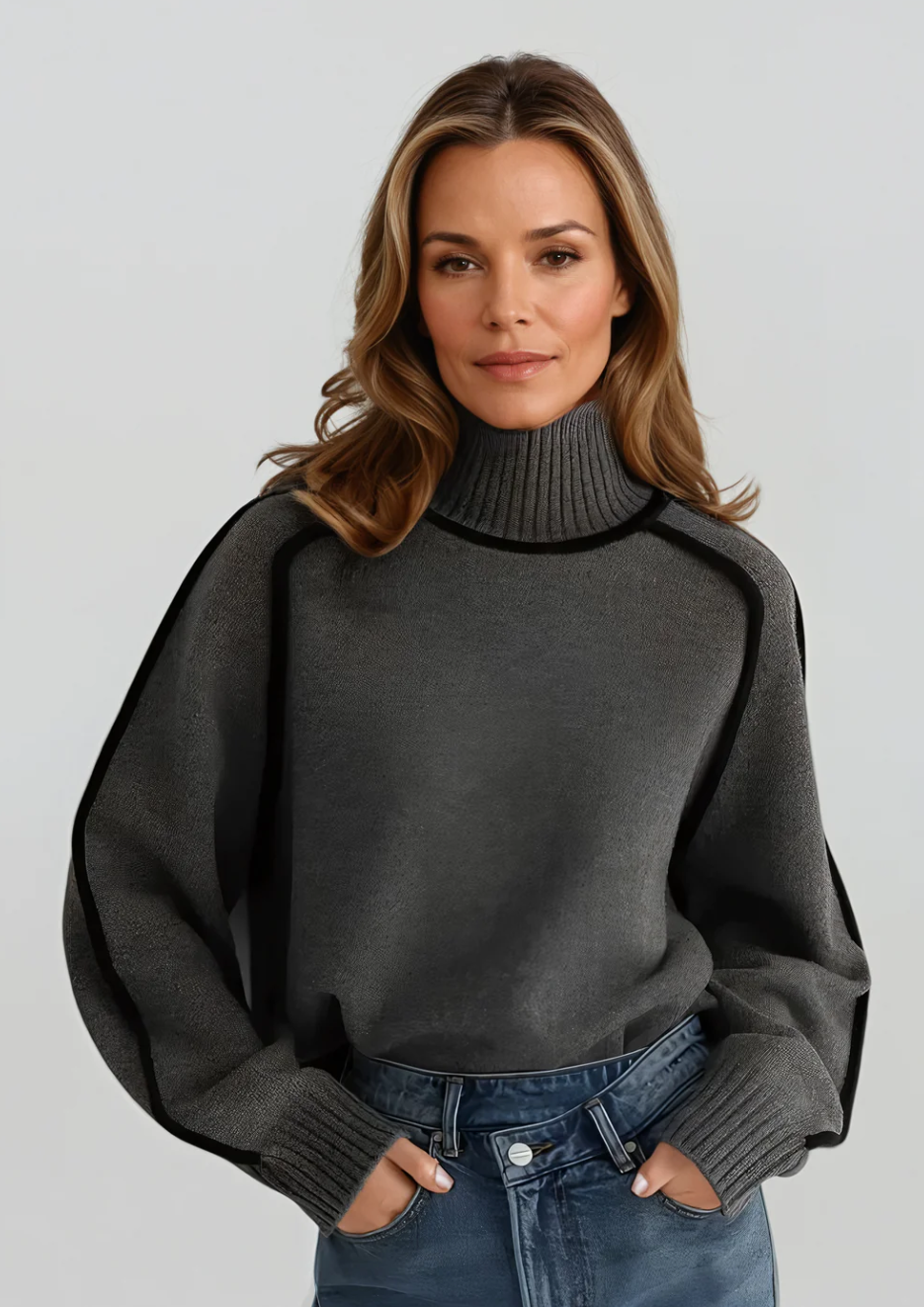 Elegant rullekravebluse – Raffineret stil med moderne selvtillid
