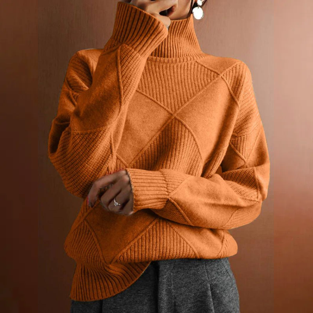 Rauten-Rullekravepullover – Raffineret varme med moderne stil