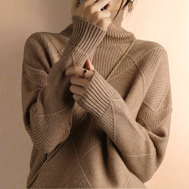 Rauten-Rullekravepullover – Raffineret varme med moderne stil