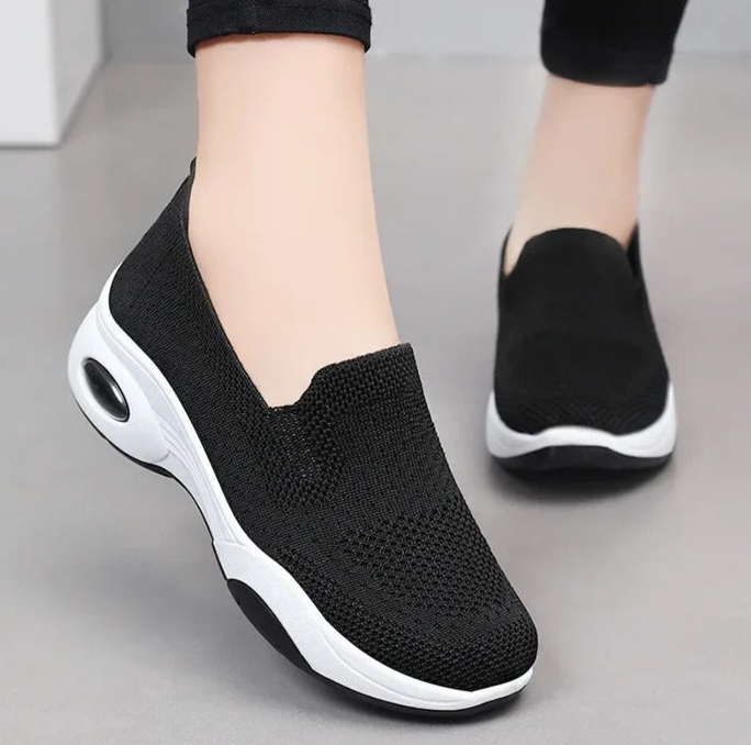 Gitte - Ortopædiske åndbare strikkede slip-on sneakers