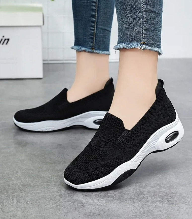 Gitte - Ortopædiske åndbare strikkede slip-on sneakers