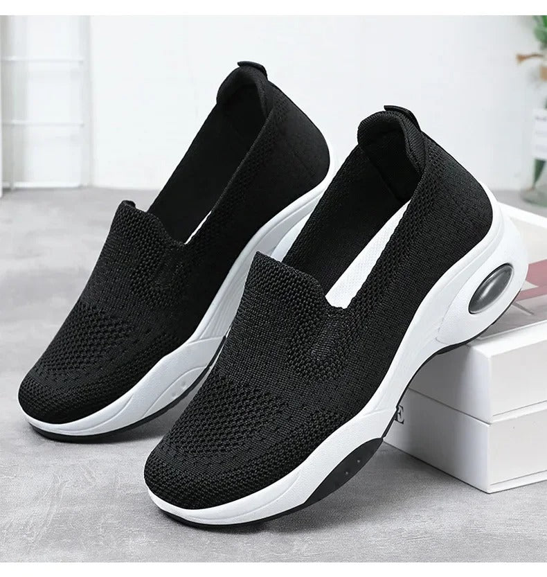 Gitte - Ortopædiske åndbare strikkede slip-on sneakers