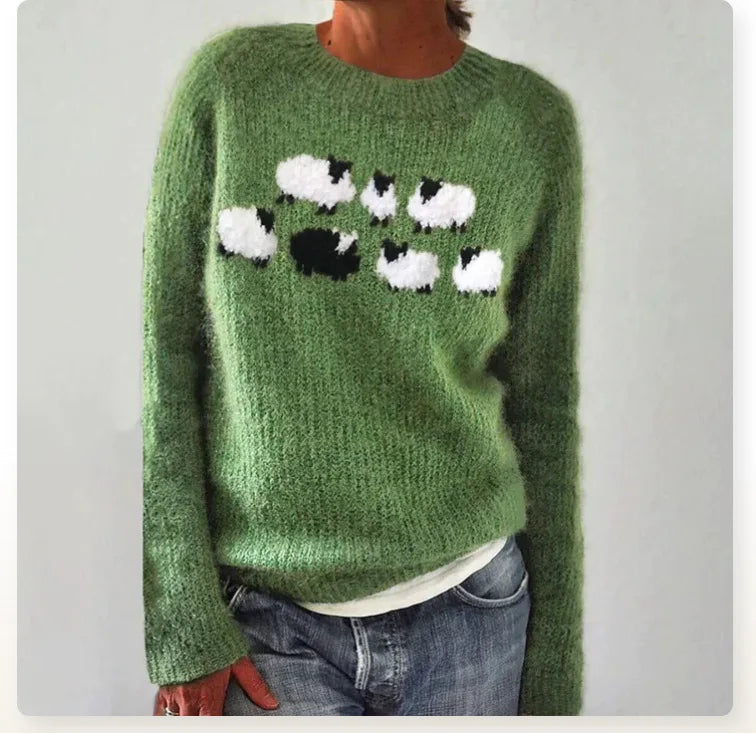 Pullover med skovmønster – Komfortabel stil med naturens charme