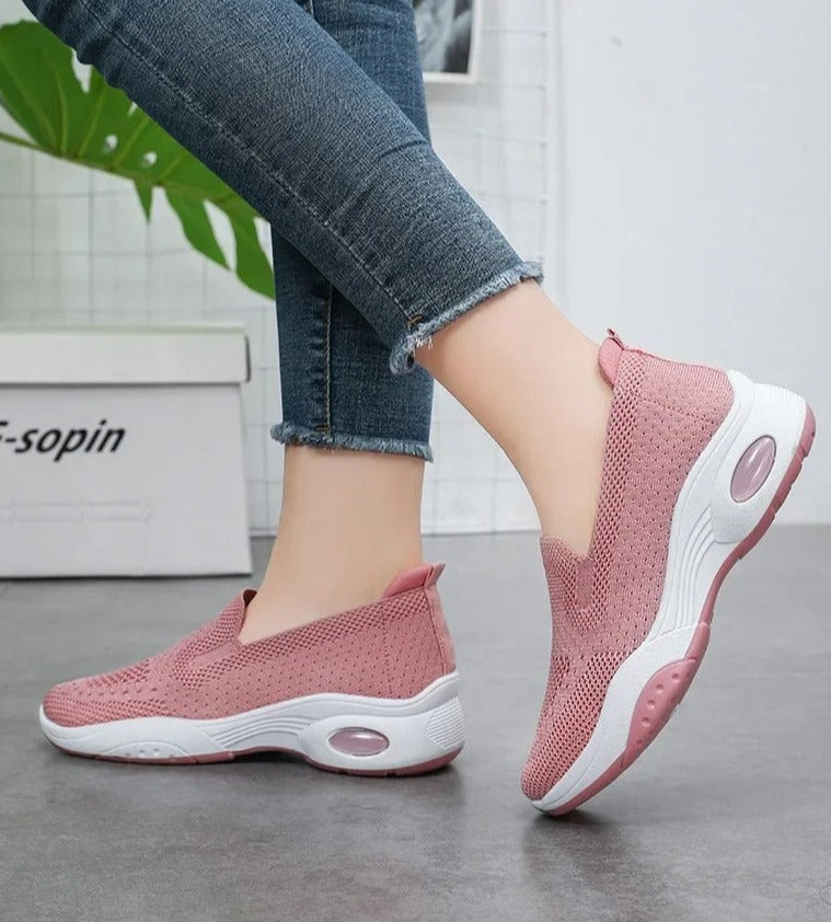 Gitte - Ortopædiske åndbare strikkede slip-on sneakers