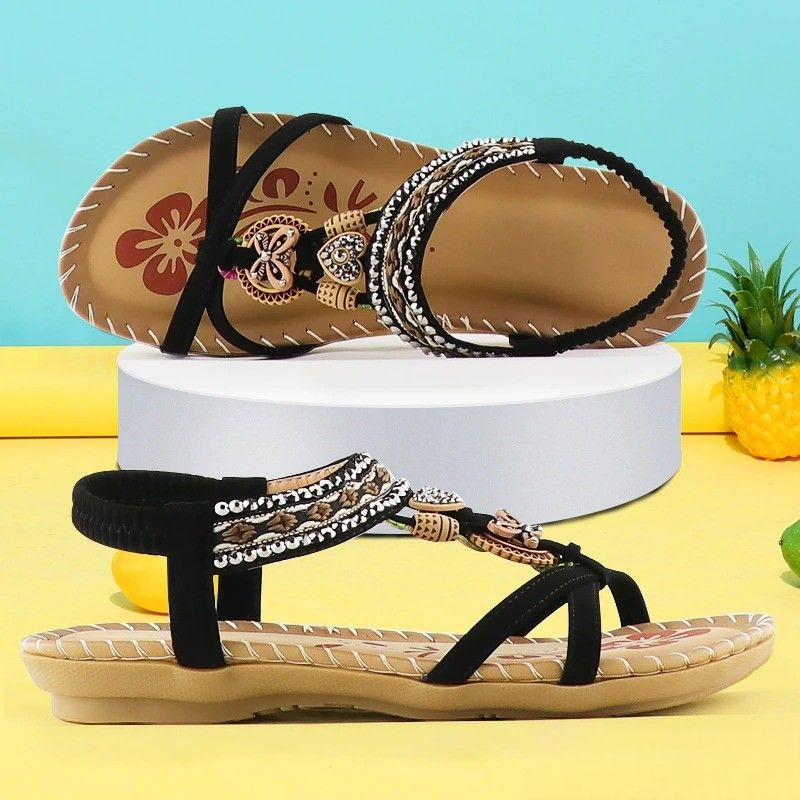 Signe – Ortopædiske sandaler med boho-detaljer